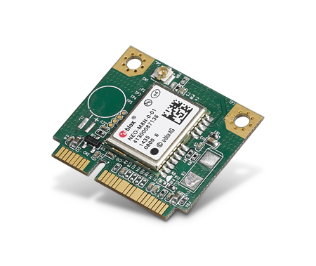 Multi-GNSS (GPS, GLONASS, BeiDou, Galileo, QZSS and SBAS) Half-size Mini PCIe Card